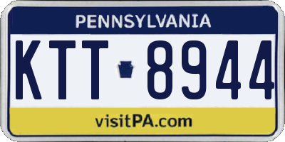 PA license plate KTT8944