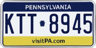 PA license plate KTT8945