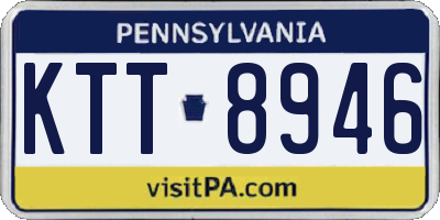 PA license plate KTT8946