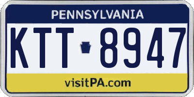 PA license plate KTT8947