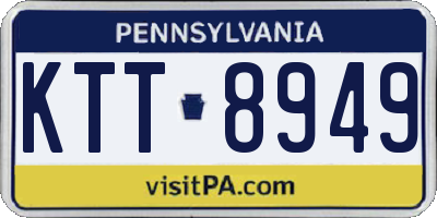 PA license plate KTT8949