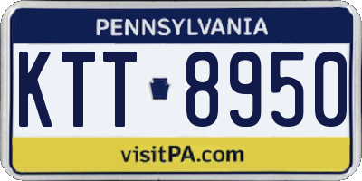 PA license plate KTT8950