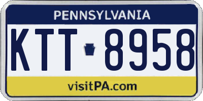 PA license plate KTT8958