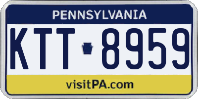 PA license plate KTT8959