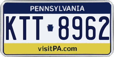 PA license plate KTT8962