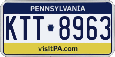 PA license plate KTT8963