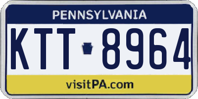 PA license plate KTT8964