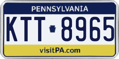 PA license plate KTT8965