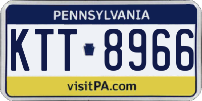 PA license plate KTT8966
