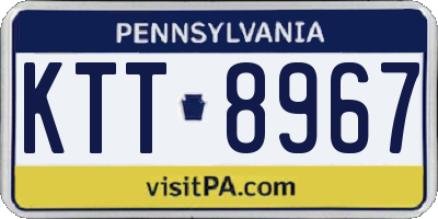PA license plate KTT8967