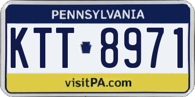 PA license plate KTT8971