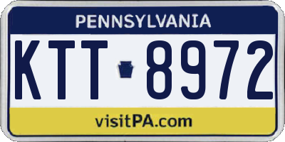 PA license plate KTT8972