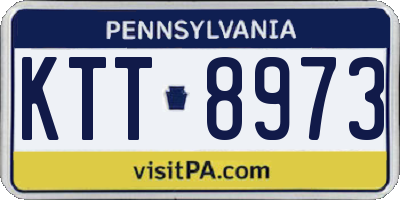 PA license plate KTT8973