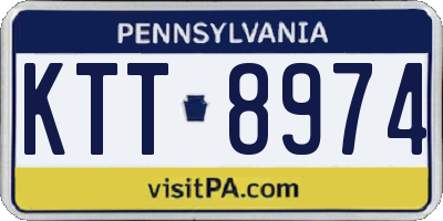 PA license plate KTT8974