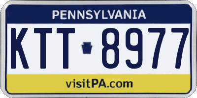 PA license plate KTT8977