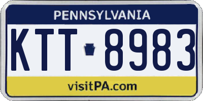 PA license plate KTT8983