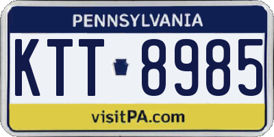 PA license plate KTT8985