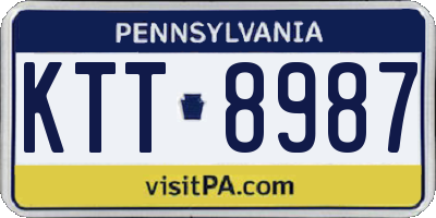 PA license plate KTT8987