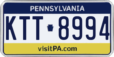 PA license plate KTT8994
