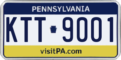 PA license plate KTT9001