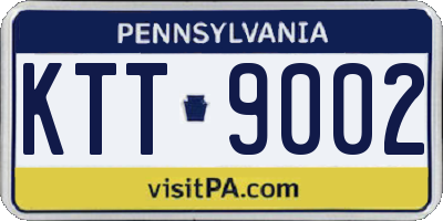PA license plate KTT9002