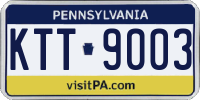 PA license plate KTT9003