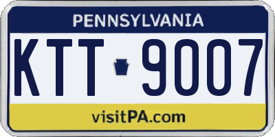 PA license plate KTT9007