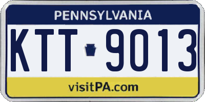 PA license plate KTT9013