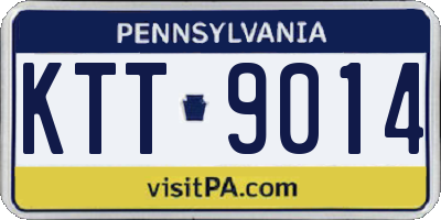PA license plate KTT9014