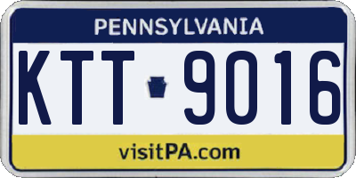 PA license plate KTT9016