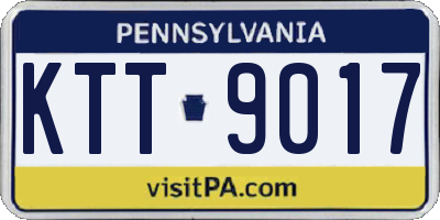PA license plate KTT9017
