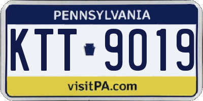 PA license plate KTT9019