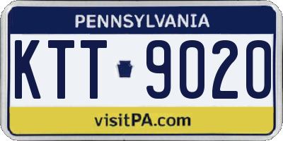 PA license plate KTT9020