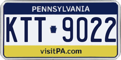 PA license plate KTT9022