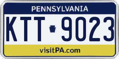 PA license plate KTT9023
