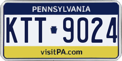 PA license plate KTT9024