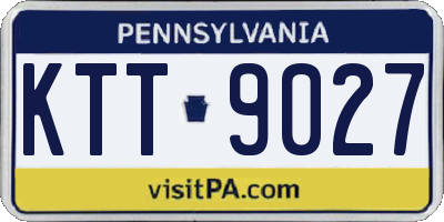 PA license plate KTT9027
