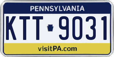 PA license plate KTT9031