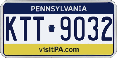 PA license plate KTT9032