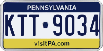 PA license plate KTT9034