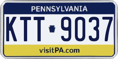 PA license plate KTT9037