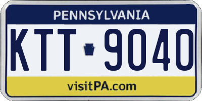 PA license plate KTT9040