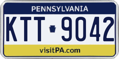 PA license plate KTT9042