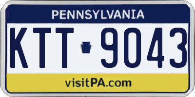 PA license plate KTT9043