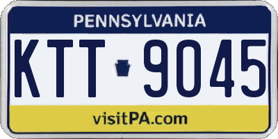 PA license plate KTT9045