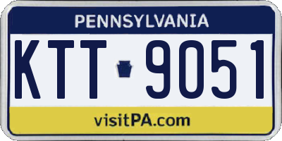 PA license plate KTT9051