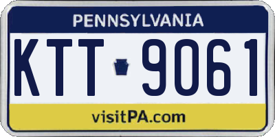 PA license plate KTT9061