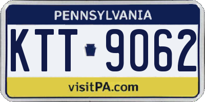 PA license plate KTT9062