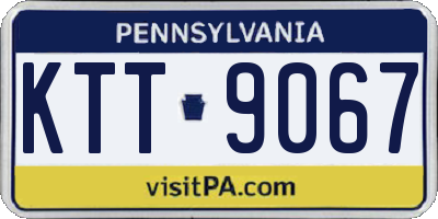 PA license plate KTT9067