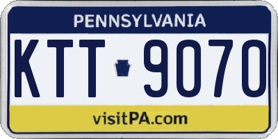 PA license plate KTT9070